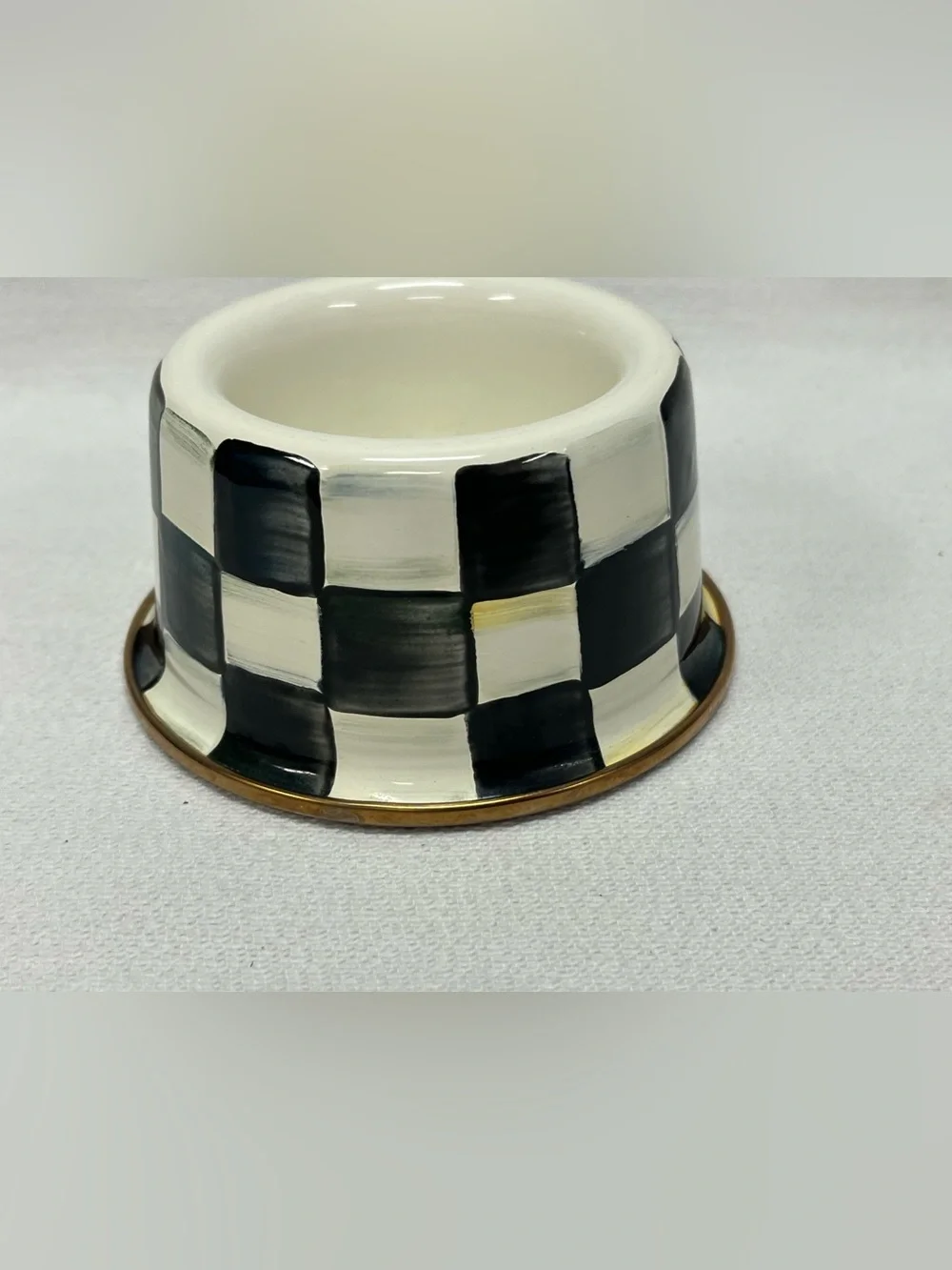 Mackenzie Childs Courtly Check Small Pet Dish